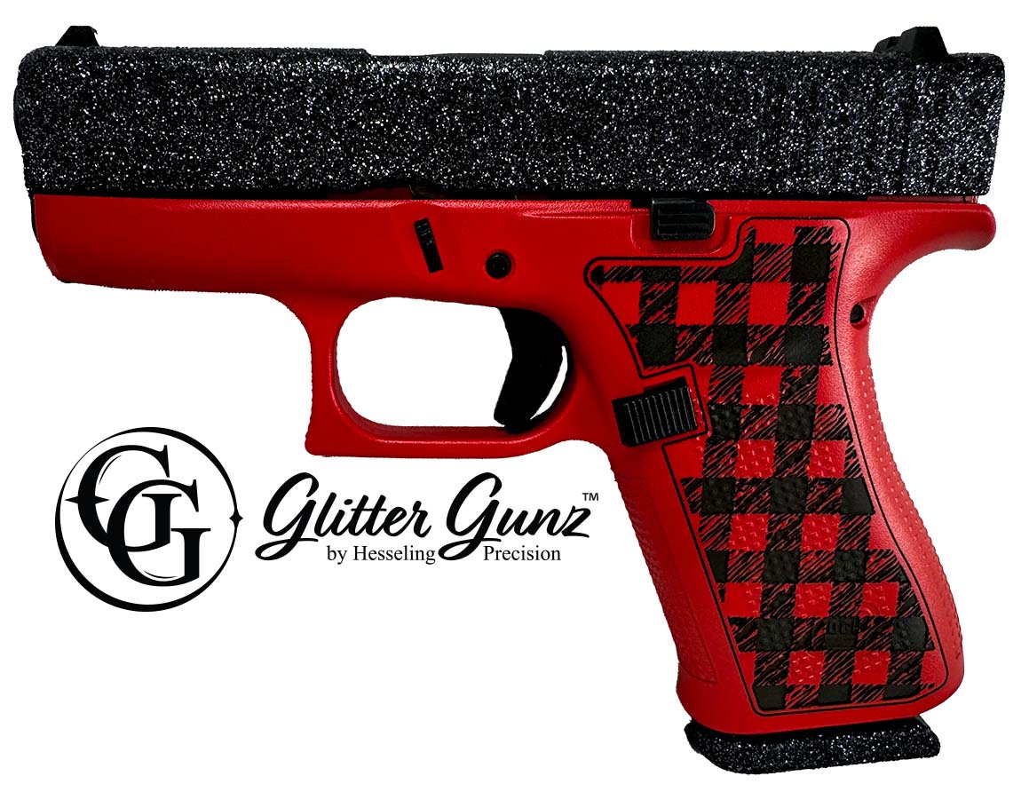 GLOCK 43X 9MM BUFFALO PLAID GLITTER GUNZ - Pistols